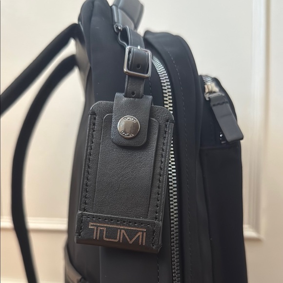 harrison tumi backpack Warren Backpack 6602023D/130556 1041 BLACK access slip pocket in back keeps your phone or keys in easy reach TUMI Harrison Griffen Flap Backpack